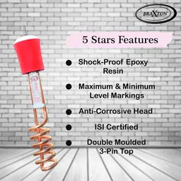 zlymo ISI Mark MRC-20 Water-Proof-IR55 2000 W Shock Proof Immersion Heater Rod image 4