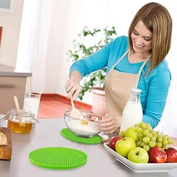 bharatexport Oval Pack of 1 Table Placemat image 2
