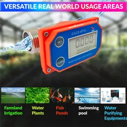 amicisense Digital Water Flow Meter, 20-280LPM with 1 Inch Hose Thread Watermeter image 2