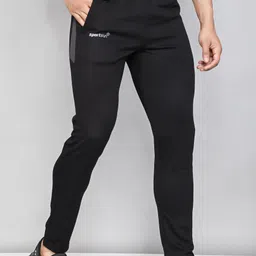 sport sun Men Solid Black Track Pants image 2