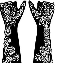 mehendiaura Mehandi AURA Stencil For Female hands bridal, Mehendi Design Sticker Stencil MEHENDI AURA - F64 Herbal, Natural Stencil-picture-10
