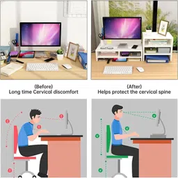UniShop Unishop Monitor Stand Monitor Riser 3Tier Laptop Stand image 3