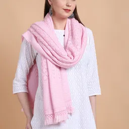 vesture Wool Self Design Women Shawl-image-18
