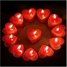 biway Special moment Heart Shaped Red Candles scented Red Love Romantic Candle Candle-picture-10
