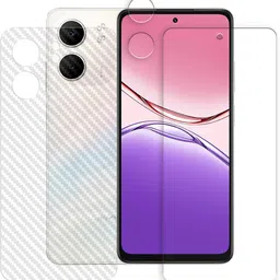 KOISTON Front and Back Tempered Glass for Oppo A5x 4G Tempered Glass Screen Protector | Anti-Scratch | Edge to Edge Full Coverage | 9H Hardness ( 1 FRONT SCREEN GUARD + 1 BACK CARBON FIBER SKIN + 1 CAMERA LENS PROTECTOR )-picture-12