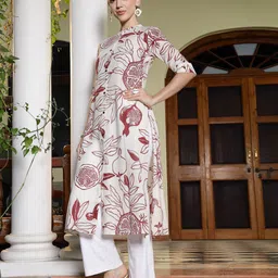 stylum Women Floral Print Viscose Rayon A-line Kurta-picture-36