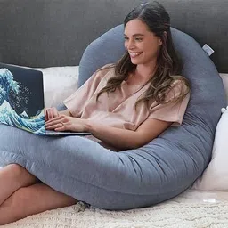 oyo baby C-Shape Microfibre Solid Pregnancy Pillow Pack of 1 image 4