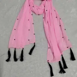 verse Self Design Georgette Women Pink Stole-picture-23