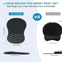 Aliens Large Ergonomic Mouse Pad with Wrist Support, Memory Foam,Non-Slip Base for Desk Mousepad image 4