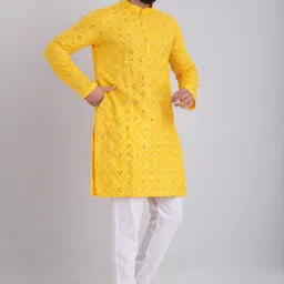 subrung fashion Men Embroidered Cotton Blend Ethnic Dress-picture-19