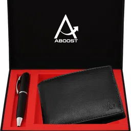 aboost Men Casual, Formal Black Genuine Leather RFID Wallet-picture-13