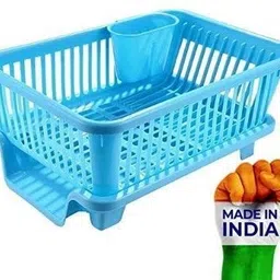 cozybuyer Dish Drainer Kitchen Rack Dish Drainer Washing 3 in 1 Rack Durable Plastic Kitchen Plastic image 3