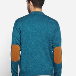 wildcraft Men Solid Crew Neck Blue Sweater image 3