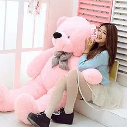 Huggable Stuffed Teddy Bear in Pink Color 3 Feet - 90 cm-image-5