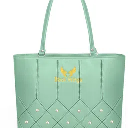 black wings Women Green Shoulder Bag image 1