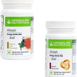 HERBALIFE Afresh Energy Drink Mix - Tulsi Flavor & Elaichi For Weight Loss Energy Drink (50 g, Tulsi, Elaichi Flavored) image 1