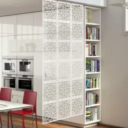 planet decor MDF Engineered Wood Hanging Room Divider in Brown Colour image 1