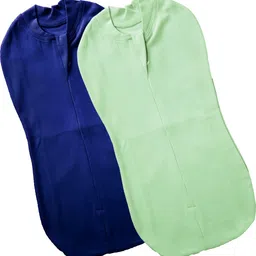 mammachamp POD/Swaddle/Sleeping Bag/Sack for NewbornBaby 0-3 months PK-2 D-Blue+L-Green Sleeping Bag-picture-17