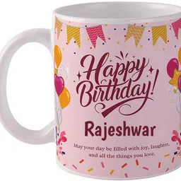 giftuation Happy birthday Rajeshwar / Gift for birthday Ceramic Coffee Mug-picture-10