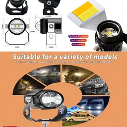 maties High/Low Beam Amber And White Twin Mini LED Light For Vehicle-147 Fog Lamp Car, Motorbike, Truck, Van LED for Maruti Suzuki (12 V, 55 W) image 4