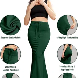 KANISHTHA SS100DarkGreenL Cotton Blend Petticoat image 2