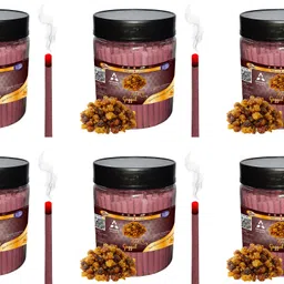 aereoday Guggal Dhoop Sticks (Incense Stick) Pack of 1200 gram (6 x 200) Fragrance Guggal image 1