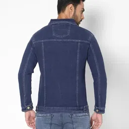 moda rapido Men Solid Denim Jacket image 2