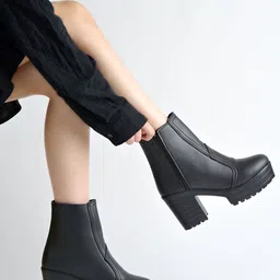 nzs Smart Casual Mid Top | Winter Boots |Lace-UP |Trendy Boots For Girls Boots Boots For Women image 4