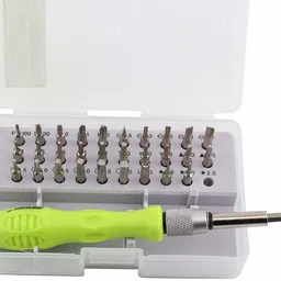 play run 32-in-1 Accuracy Interchangeable Mini Screwdriver Set Magnetic Slot Wrench Bits Repair Tools Kit (Green) - Pack of 32 Combination Screwdriver Set-picture-42