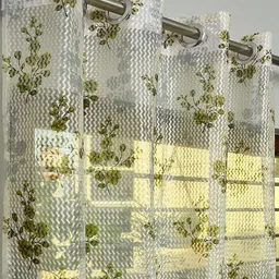 homify creation 274 cm (9 ft) Tissue Transparent Long Door Curtain (Pack Of 2)-picture-28