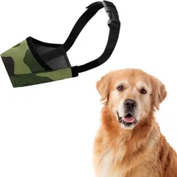 dreamauro Dog/Puppy Camouflage Mouth Mask/Muzzle, Soft Cotton, Training, Adjustable Medium Other Dog Muzzle-picture-18