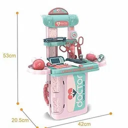 toyvala 3 in 1 Doctor Play Set Pretend Play Learning Educational Medical Toy Tool with Portable Medical Clinic Suitcase & Equipment image 4