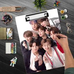 snadvertising BTS GROUP themes of examination pad writing pad kids students size 10x14.5 inch image 2