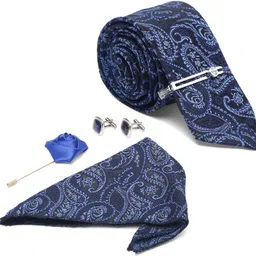 LOUIS STITCH Silk Cufflink & Tie Pin Set image 1