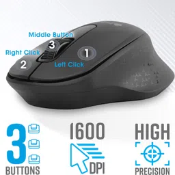 ZEBRONICS Zeb Companion 200 Wireless Combo with Silent Operation Mouse, Power Saving Mode Wireless Standard Desktop Keyboard Compatible with Desktop, Laptop, Mac 1600 DPI, Integrated Multimedia, ON/Off, 2.4GHz Nano Receiver & Plug Play Usage image 5
