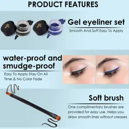 ronzille 2 in 1 Gel Kajal & Eyeliner Waterproof and Smudge Proof image 4