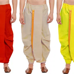 DIAMOND CLUSTER Readymade dhoti for men pack of 3 combo Self Design Men Dhoti-picture-16