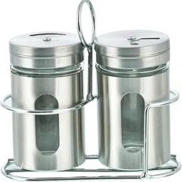 tirth hub Salt & Pepper Set Glass, Stainless Steel-picture-25