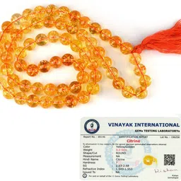 reiki crystal products Certified Natuarl Citrine 10 mm Round 66 Beads Jaap Mala Necklace for unisex Beads, Crystal, Citrine Crystal Chain-picture-17