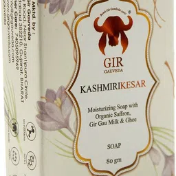 gir Kashmiri Kesar and Milk Soap 80g Pack of 3-picture-34