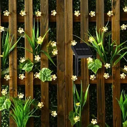 TREXEE Warm Yellow Solar Sakura Flower String Lights 30 LED Blossom Flower String Light image 2