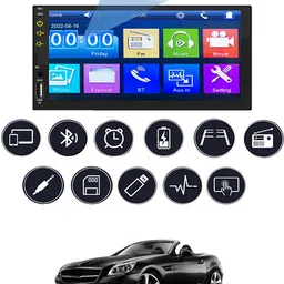 maties 7inch DoubleDin Full Touch Screen With Mirror link For SLK350 Mercedes Benz 2011 Black LCD-picture-14