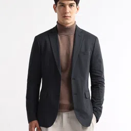 arrow Men Solid Single Breasted Formal Blazer-picture-30