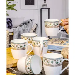 sonaki Bone China Tea/Coffee Medium Mug Set of 6pcs image 2