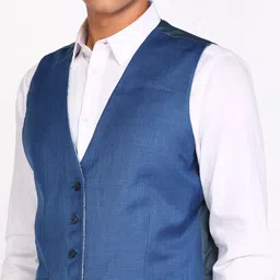 park avenue Men 3 PC Suit Solid Suit image 2