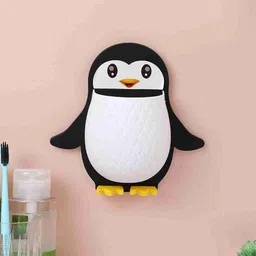 webdealz Plastic Penguin Design Wall Mounted Storage Organizer for Bathroom/Kitchen Etc x3.396 Storage Basket image 3