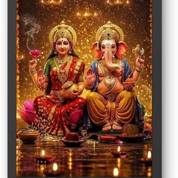 bhagyalaxmi creations Divine Lakshmi Ganesh Saraswati Photo Frame for Home & Office Décor Religious Frame-picture-17