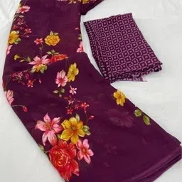 dori Printed, Floral Print Daily Wear Georgette Saree-picture-19