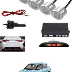 maties 4Silver Parking Sensor With LED Display Increased Safety For Car-103 Universal 4 Silver Reverse Parking Sensor With LED Display For Cars-103 Parking Sensor-picture-21