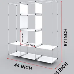 flipkart perfect homes studio PP Collapsible Wardrobe image 2